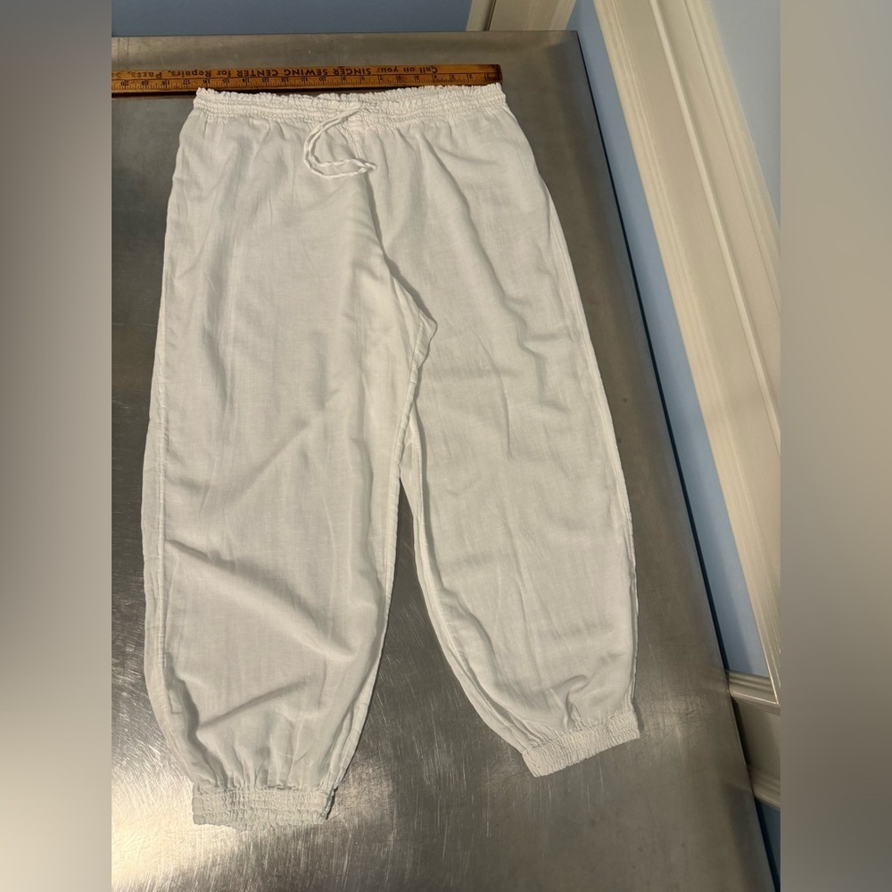 Lightweight cotton summer wide leg joggers